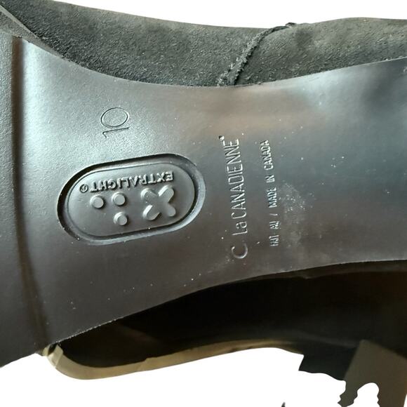 LA CANADIENNE Milo Black Waterproof Suede Buckle Accent Cushioned NEW 10 - Picture 9 of 11